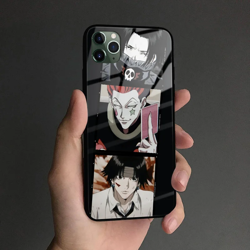 Hisoka Chrollo Feitan hxh аниме стекло силиконовый чехол для телефона iPhone SE 7 8 14 Plus X XR XS 11 Pro 12
