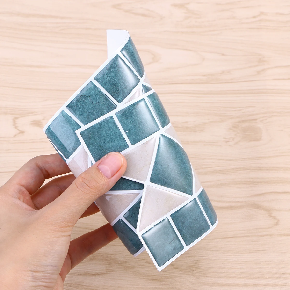 Водостойкие самоклеящиеся обои из ПВХ Наклейки на стены линии талии фарфоровые