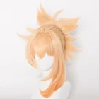 Парик для косплея высокого качества Genshin Impact Yoimiya, 50 см, парик из термостойких синтетических светлых волос оранжевого цвета для косплея + шапочка для парика