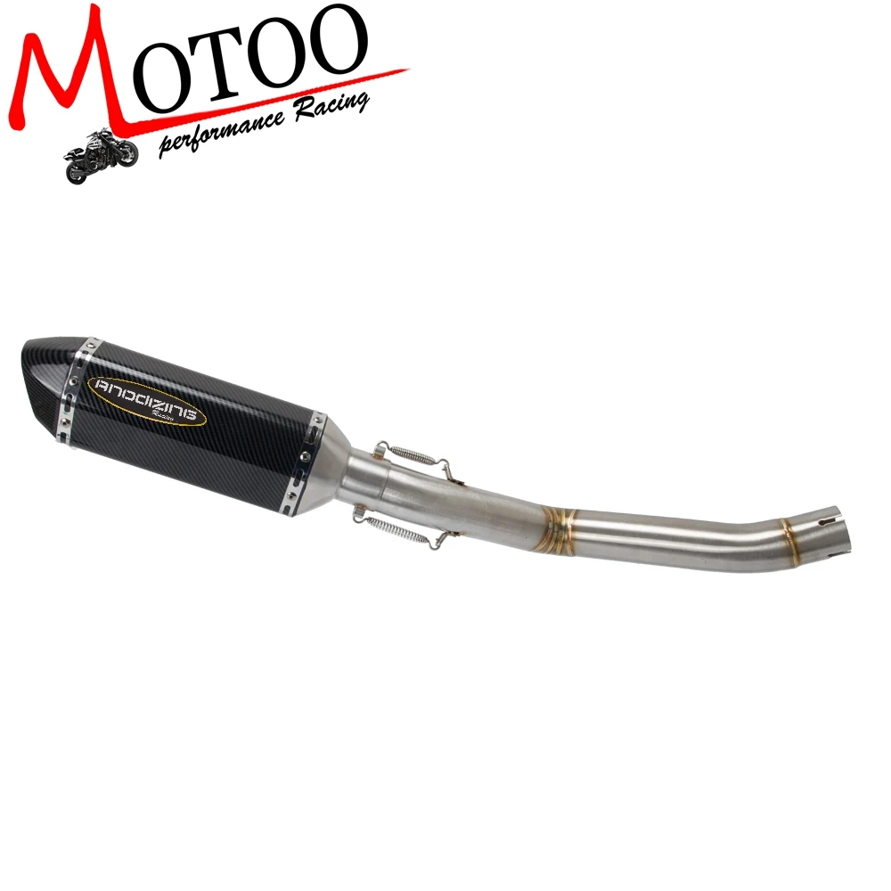 

Выхлопная система мотоцикла без шнуровки средней трубы для Benelli TRK 502 TRK502 2016 2017 2018 без шнуровки с глушитель