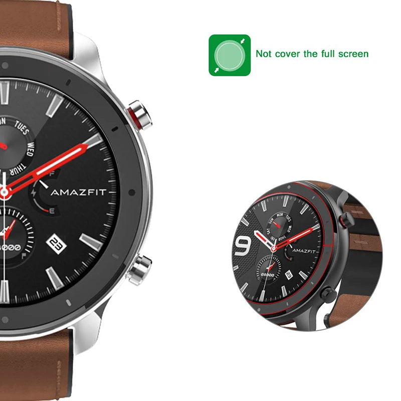 2Pcs Premium Tempered Glass film For Huami AMAZFIT GTR 47mm 42mm Smart Watch Explosion-Proof Screen Protector Accessories