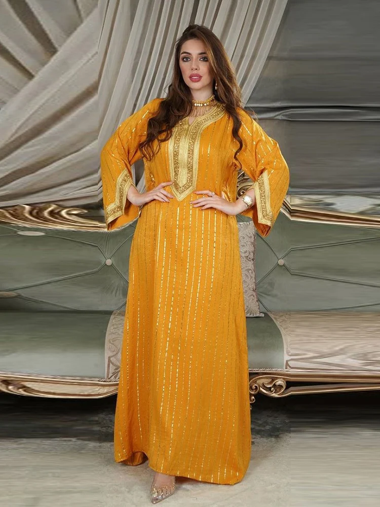 Рамадан ИД Мубарак Дубай женский длинный халат длинный кафтан Турция Ислам Мусульманский Хиджаб африканские платья для женщин