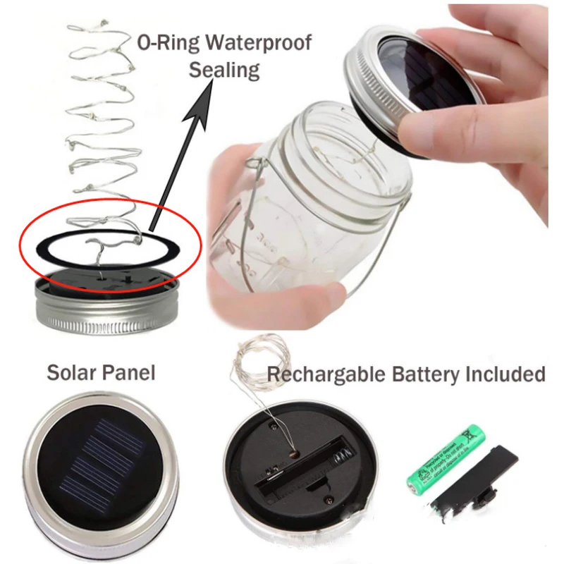 2 м 20 светодиодный одов Солнечный каменщик светящаяся гирлянда креативный