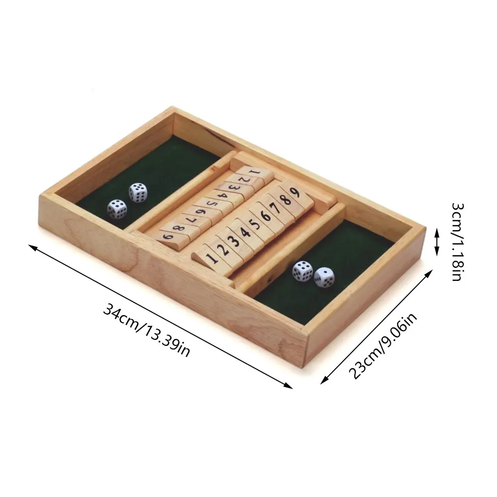 

Puzzle Arithmetic Game Funny Digital Shut The Box Board Set Mathematic Traditional Dice Game Number Education Toys For Childern