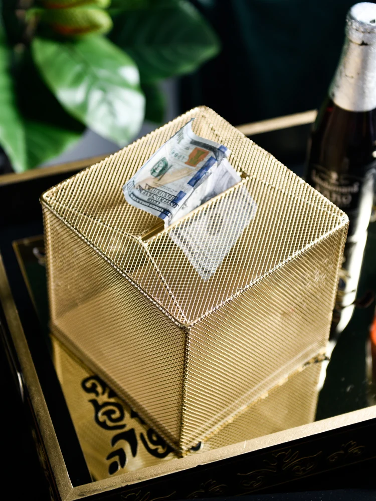 Золотой выдолбленный Копилка Персонализированная кованая железная Закрытая