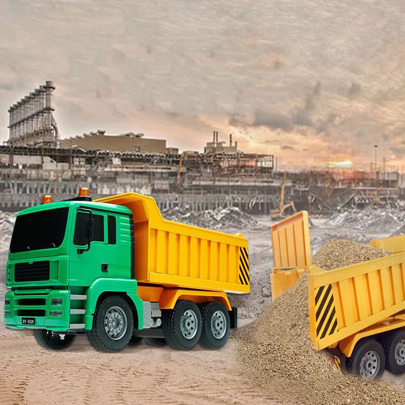 Моделирование дистанционного управления инженерный автомобиль 1:20 один ключ Электрический RC самосвал транспортная Модель со звуком светильник