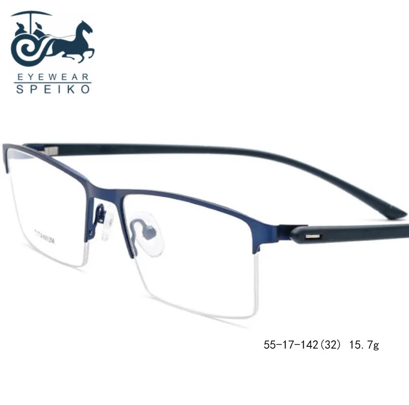 

Ультралегкие оправы из чистого титана 838, мужские очки в деловом стиле, очки для чтения при близорукости, 1,74 анти-синие линзы
