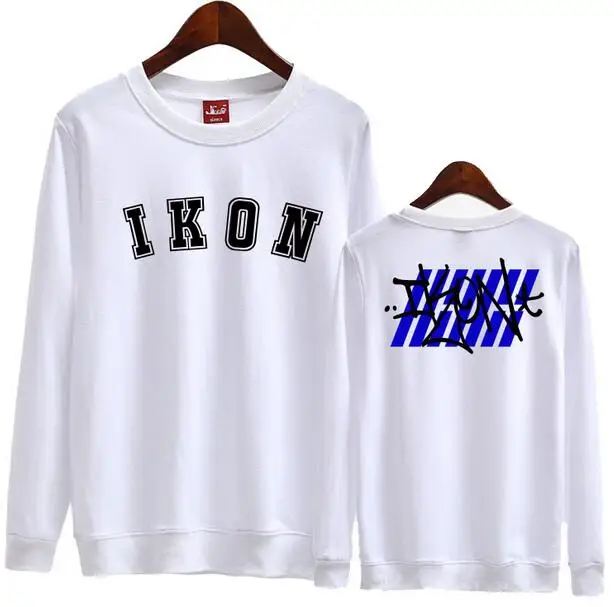 Новая летняя тонкая толстовка с круглым вырезом и принтом логотипа Kpop Ikon Kony для