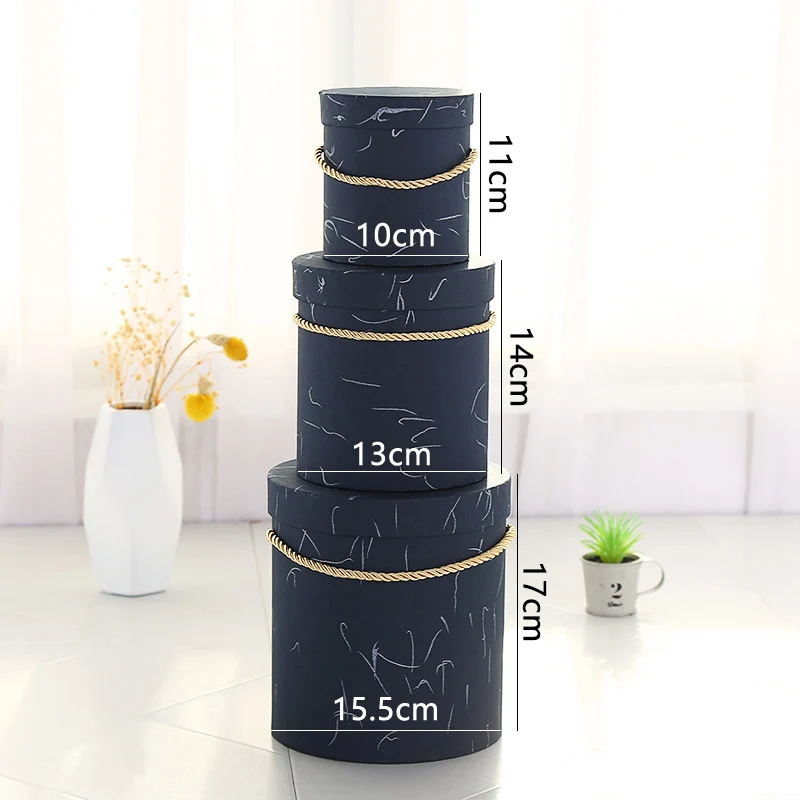 Горячая Распродажа круглый цветочный Коробки цветочная упаковка Бумага сумка