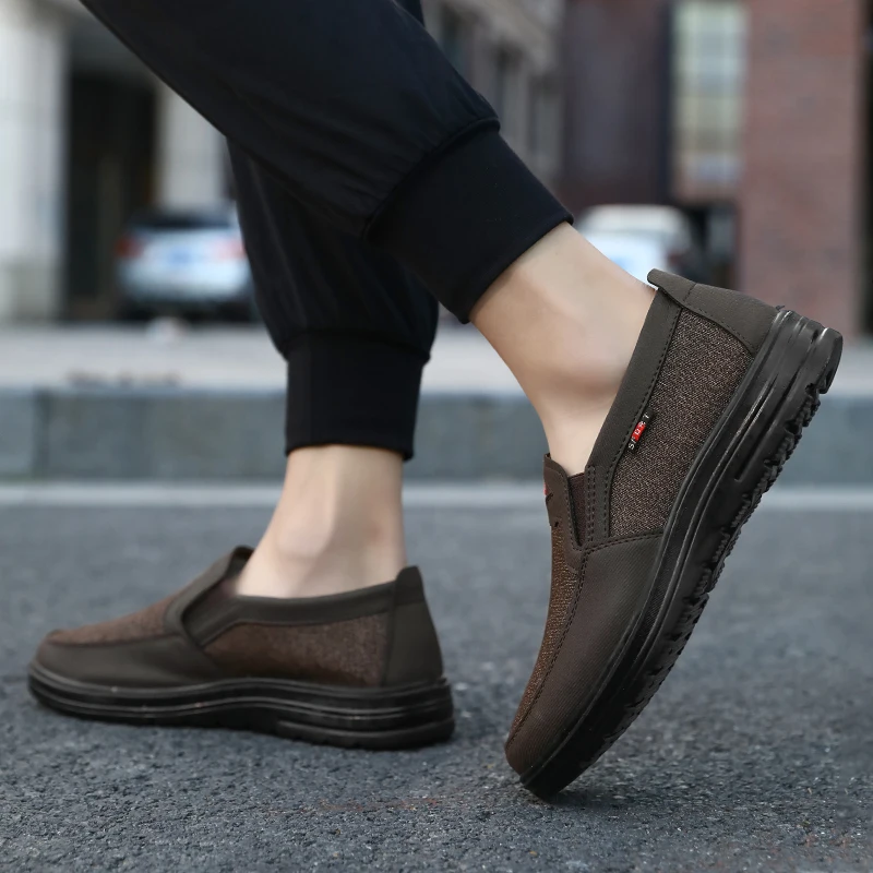 Мужские повседневные туфли PUPUDA удобные лоферы без застежки мужские кроссовки