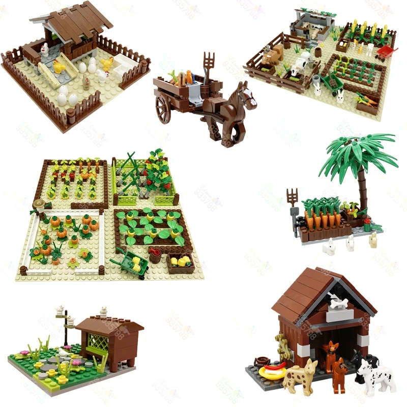 Конструктор детский совместимый с MOC фермы животные свинья ферма курятник корова