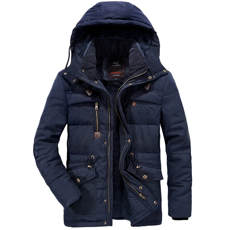 Winter parka men L-6XL 7XL 8XL jacket Mens Plus velvet thickening Men Hooded Windbreaker coats men's casual warm jackets coat