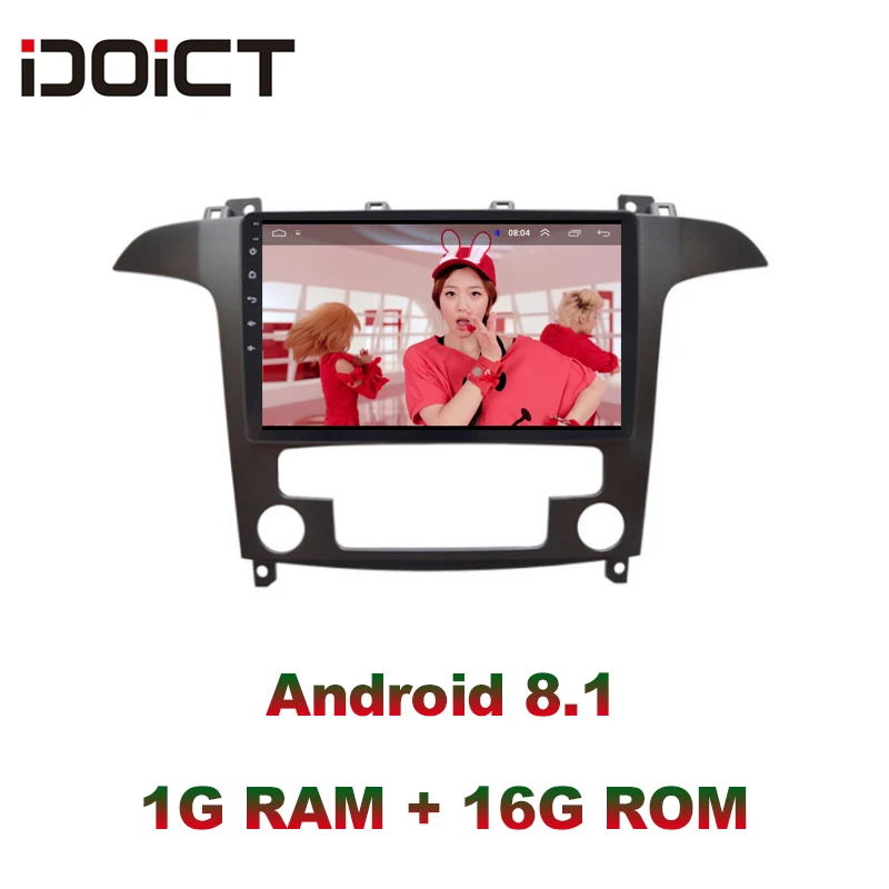 IDOICT Android 8.1 Car DVD Player GPS Navigation Multimedia For Ford S-Max Radio 2007 2008 car stereo bluetooth wifi | Автомобили и