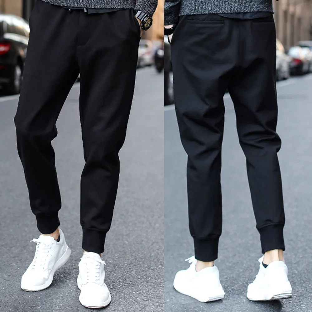 

2019 New Men's Pants Trousers Fashion Black Casual Loose Hip Harem Pants