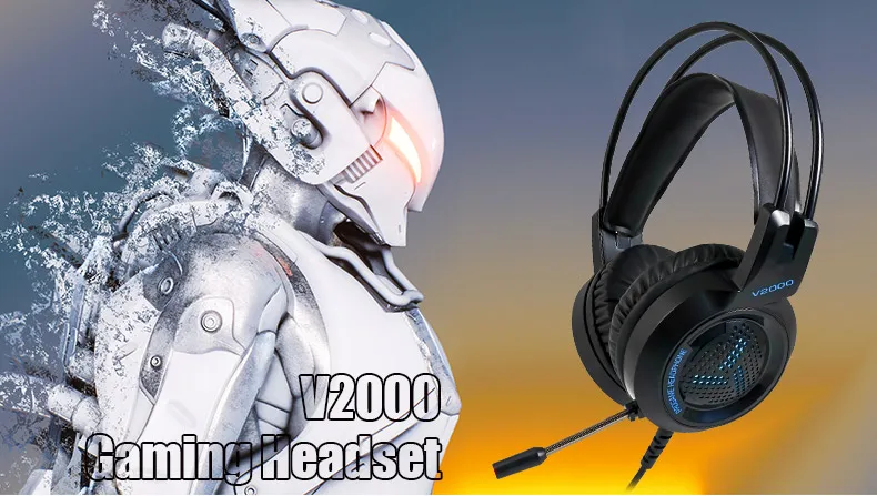 Cosbary Gaming Headset Stereo Deep Bass Game Headphone with Mic for Computer Profession Gamer 7.1 USB Channel Surround Sound RGB