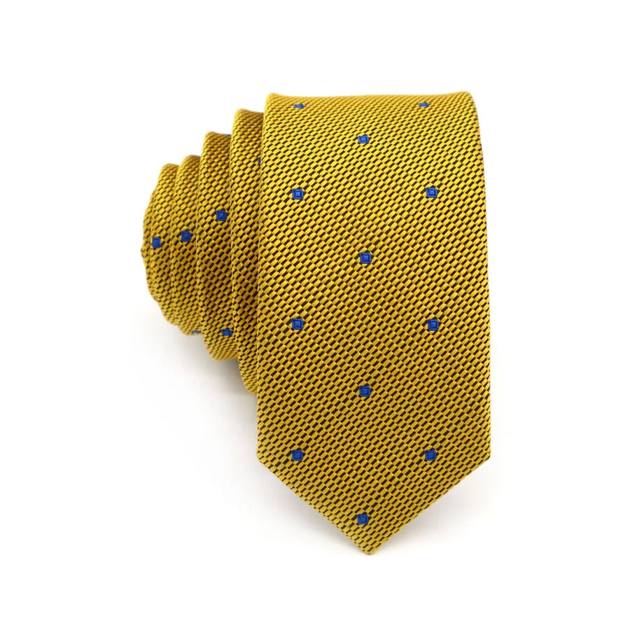 Шелковые мужские Узкие галстуки 15 рисунков 5 см жаккардовые в полоску горошек с