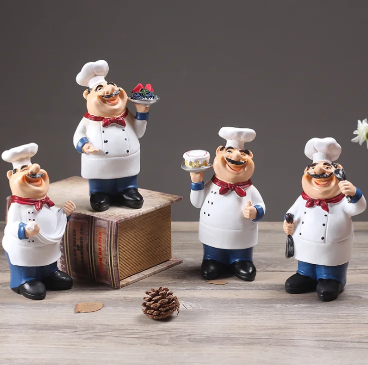 Сервировочное украшение шеф повара кухонные украшения из смолы искусственное