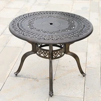 dia100cm outdoor furniture cast aluminum table outdoor leisure table in bronze color durable waterproof