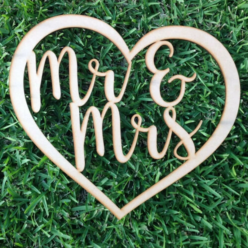 Свадебный Декоративный Подвесной знак в форме сердца Mr &amp Mrs MDF Цветочная стена.
