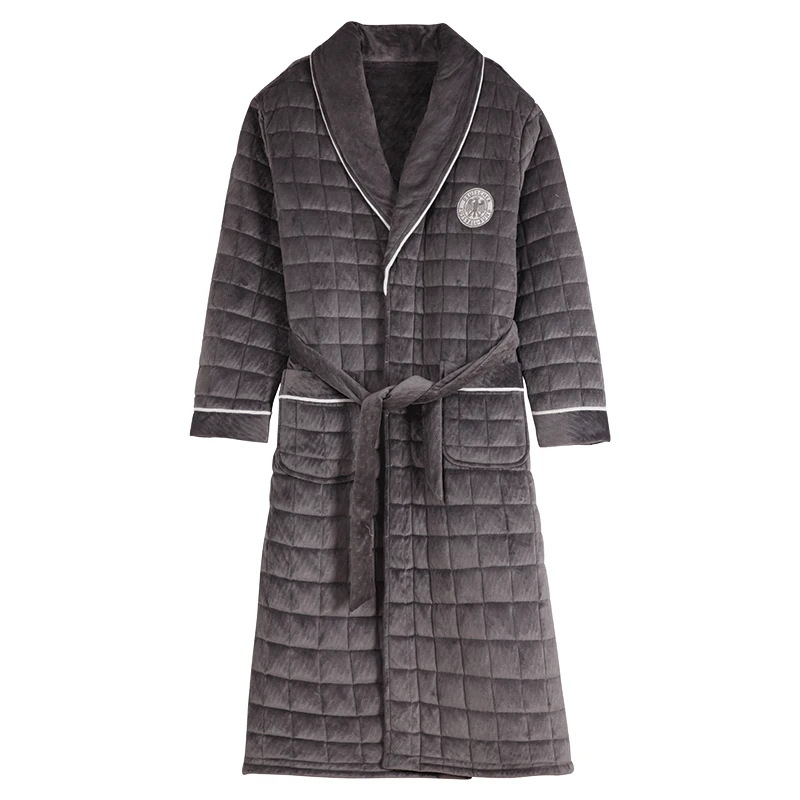 Зимняя трехслойная стеганая Роба для ванной комнаты мужской халат Мужская