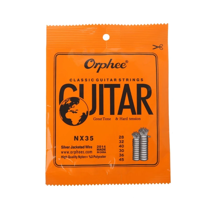 Классические гитарные струны из нейлона и серебряным покрытием провода жесткий