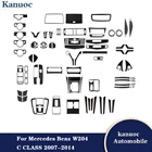 Декоративные черные наклейки из углеродного волокна для Mercedes Benz W204 W205 W211 W203 C E GLA GLC 2007-2014, аксессуары для интерьера автомобиля