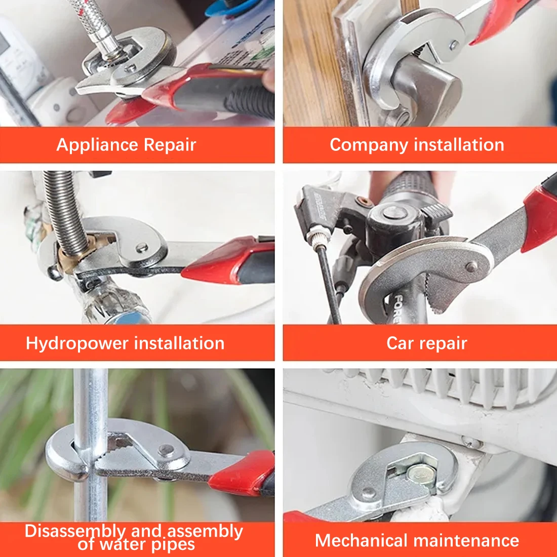 

Multi-Functional Adjustable Wrench Spanner Set Universal Quick Snap Soft Grip Portable Torque Ratchet Oil Filter Hand Tools