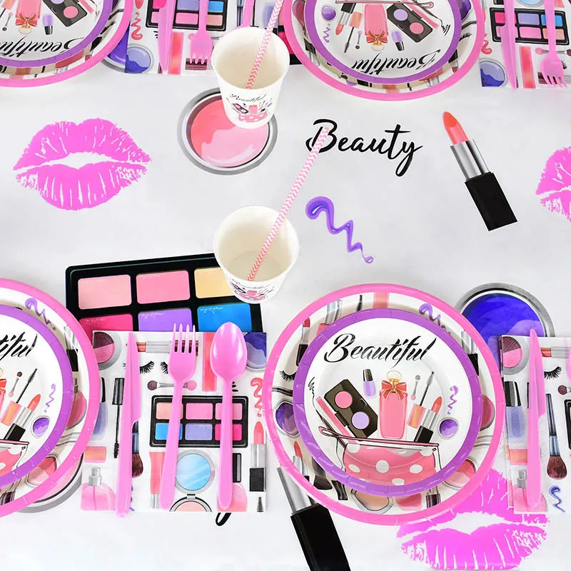 Спа Косметика день рождения принадлежности для макияжа одноразовая посуда с