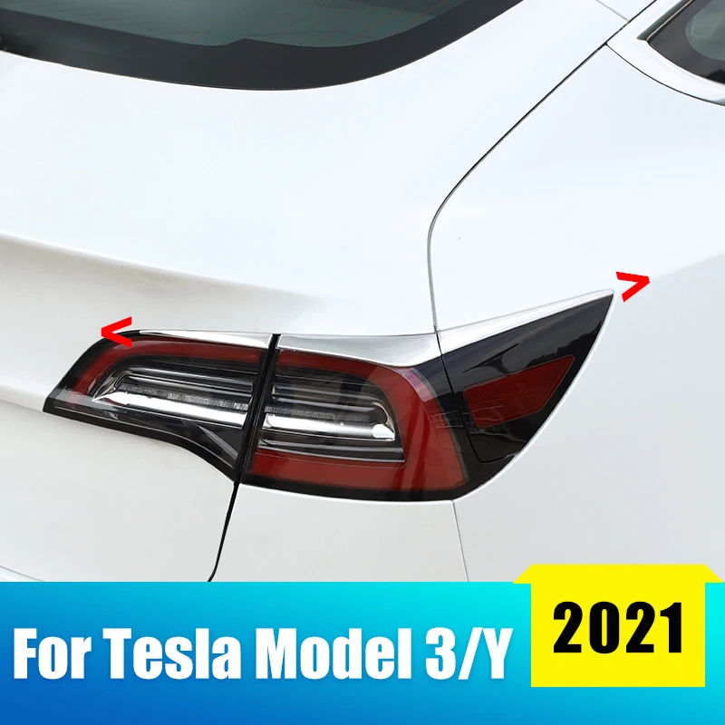 

Задняя фара из нержавеющей стали для автомобиля, задняя фара, Обложка, задняя фара, рамка для Tesla Model3, модель 3, Y 2021, 2022, 2022, аксессуары