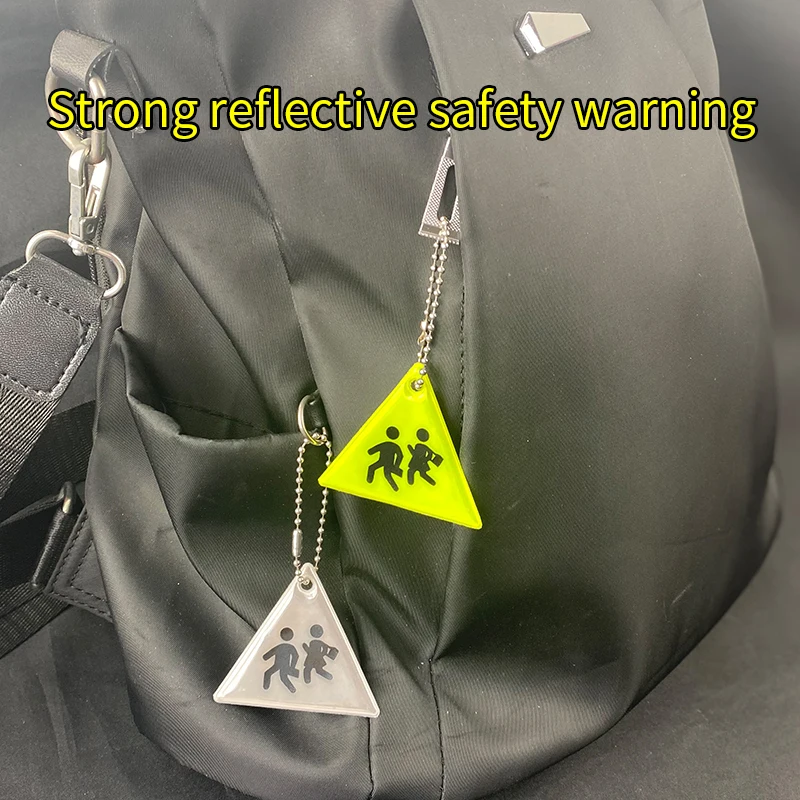 MEILITE 500 фонарейный треугольник с отражающим светом, подвеской для ключей, шармами, аксессуарами для сумки и крючком для дорожной безопасности.