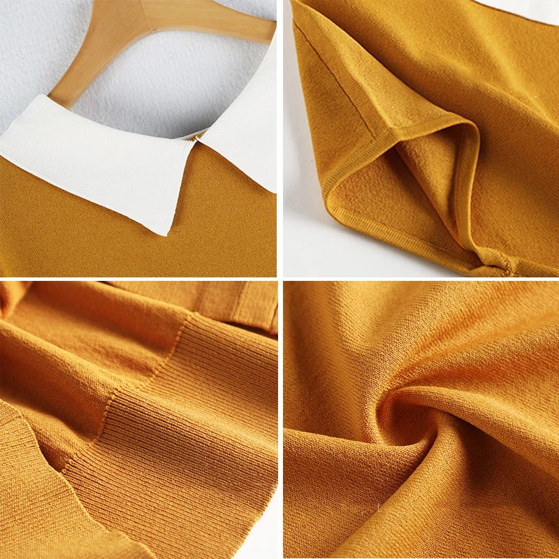 

Casual Summer Turn-Down Collar Short Sleeve T-Shirt Women Plus Size 4XL Knitted Tops 2021 New Loose Knitwear Tees Female