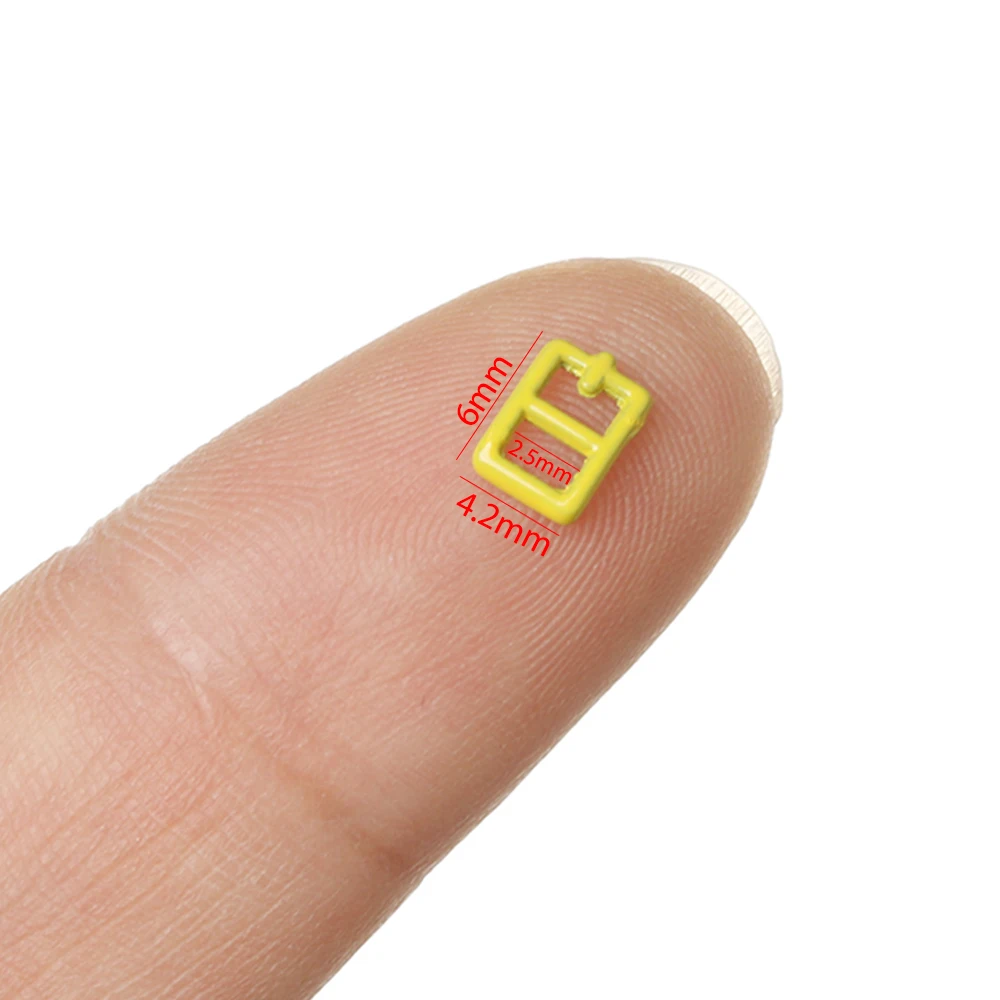 

20Pcs Mini Tri-glide Metal Buckles 2.5mm for 1/6 Doll Ultra-small Belt Buckle DIY Doll Clothes Buttons Shoes Bags Accessories