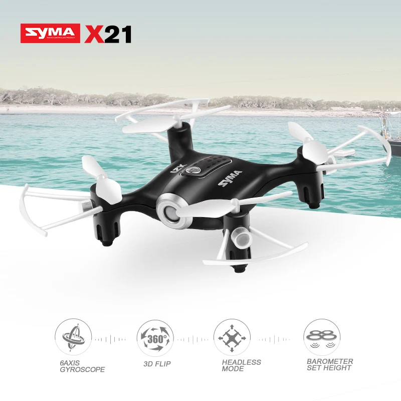 SYMA официальный X21 мини-Дрон Радиоуправляемый квадрокоптер вертолет Дрон летательный аппарат Безголовый режим Hover фиксированная Высокая функция игрушки для мальчиков