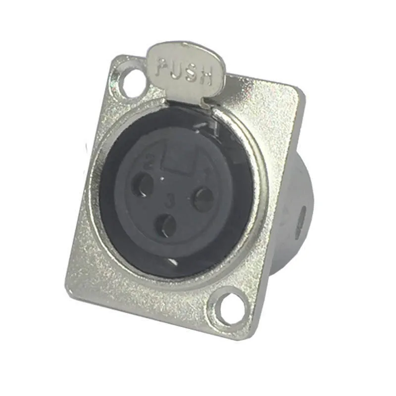 10 Female 10 шт./лот XLR разъем 3 Pin Мужской/Женский XLR Панель Крепление никелированный XLR штекер Jack провода разъем - Цвет: 10 Female