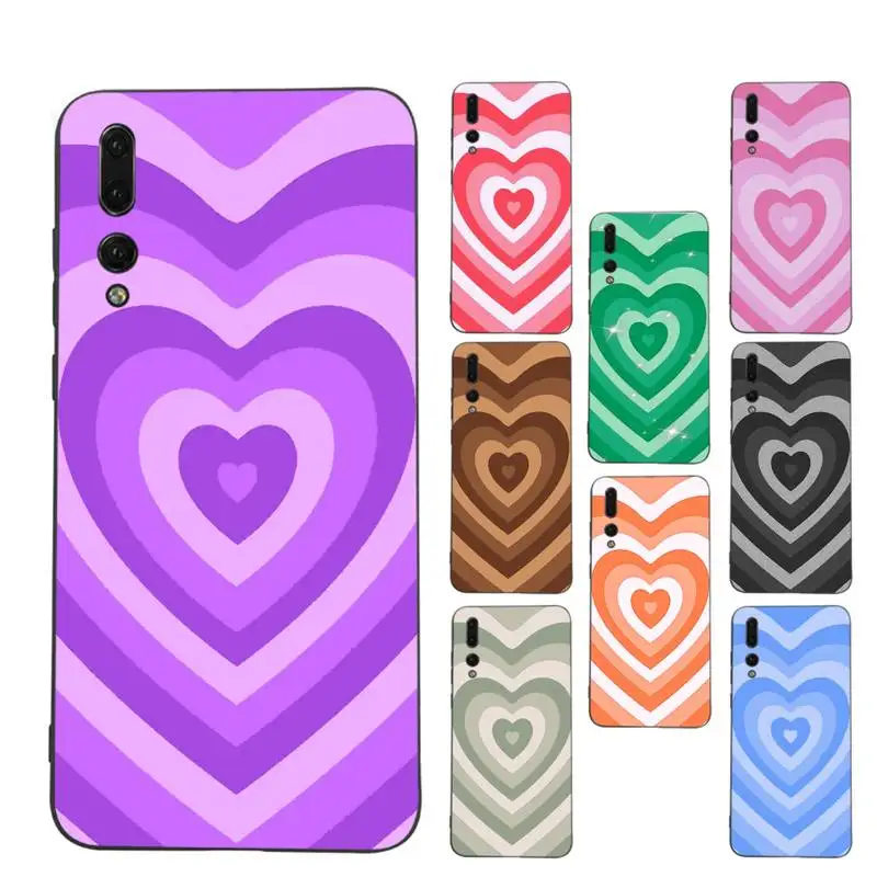 

Sweet color Love Coffee Heart Phone Case For Huawei P9 P30 lite p30 20 pro p40lite P30 Soft Silicone Capa