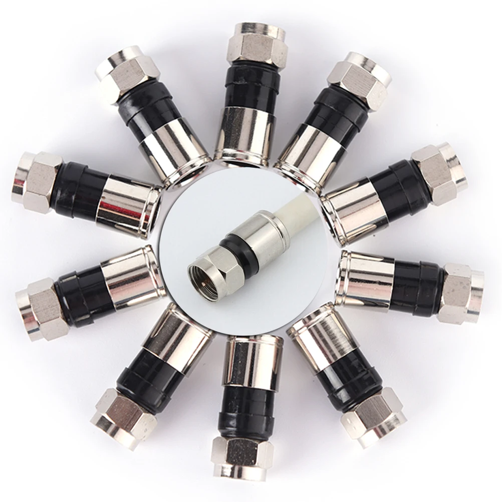 

10pcs/lot 2.7cm RG6 F Type Compression Snap Seal Plug Connector
