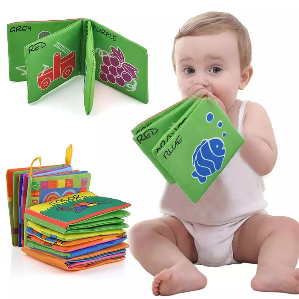 Libro de cuentos para bebés, formas de tela para mejorar la inteligencia de los recién nacidos