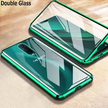 Metal Double Side Tempered Glass Cases For Oppo Reno 4 Pro Cases Magnetic Shockproof Cover For Oppo Reno 4 Pro Phone Cases Coque