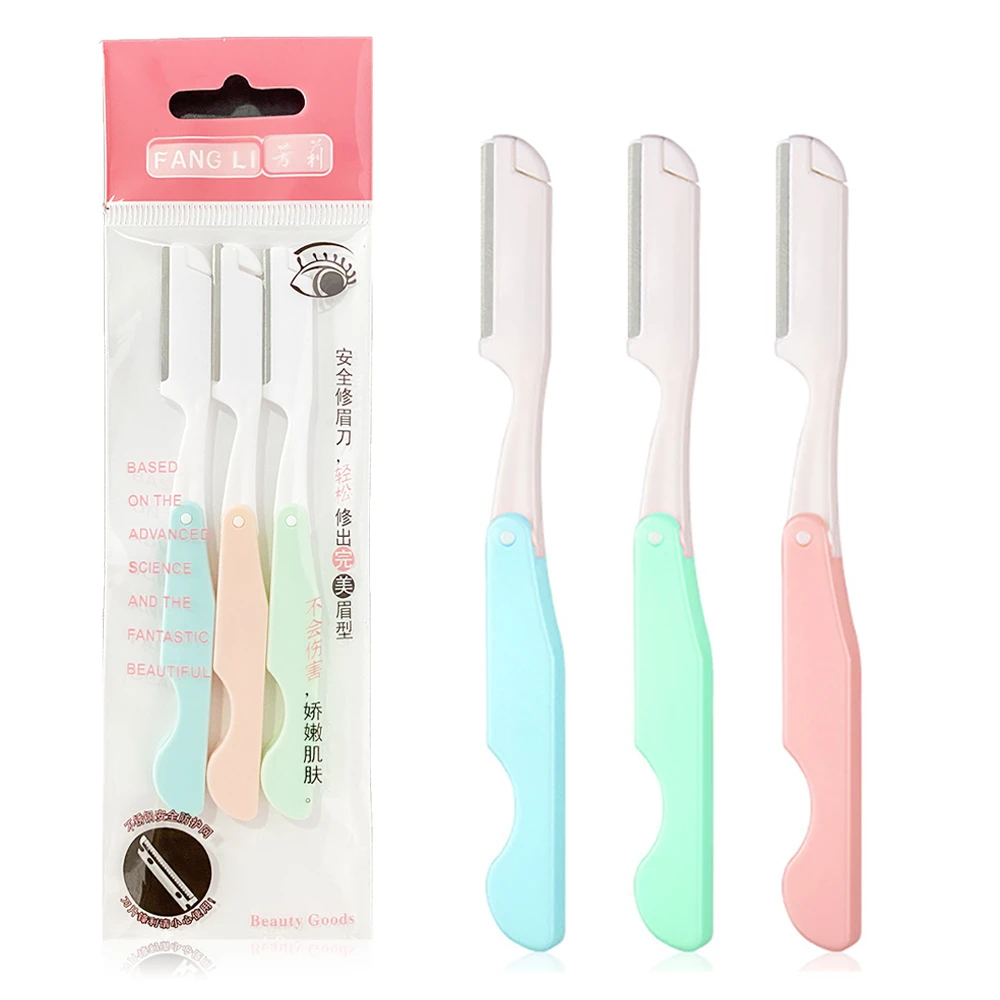 3 шт./компл. Портативный триммер для бровей складной удаления волос Набор