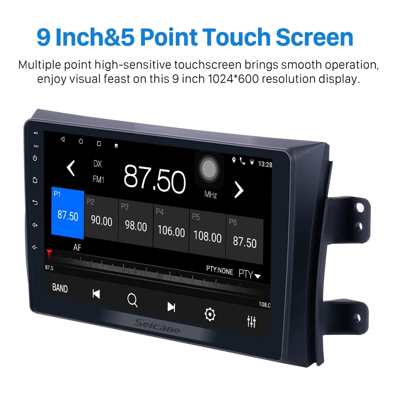 Автомобильный мультимедийный плеер Seicane 2din 9 " Android 0 GPS радио для 2006 2007 2008 2009 2010 2011
