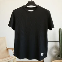 summer solid color simple style mens t shirt 2021 new casual breathable round neck clothes fashion retro couple pullover tops