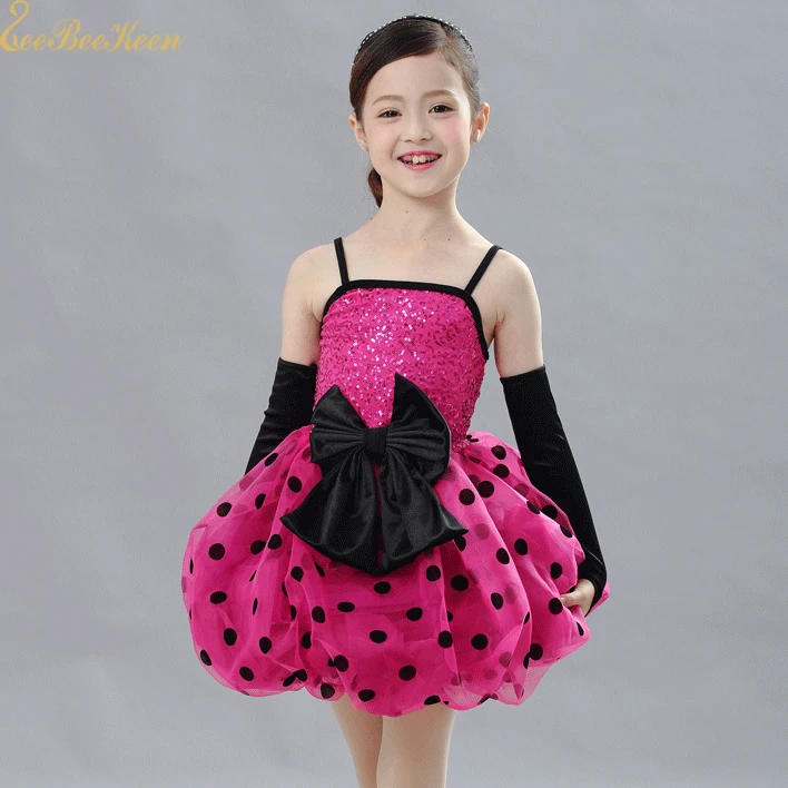 

Cute Rose Polka dot Sequins Ballet Dress Tutu Ballet For Girls Women Ballet Modern Costume Adult Stage Performance Dance Dress