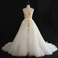 mingli tengda bride petticoats for wedding detachable movable train tulle 6 layers under dress skirt crinoline jupon rockabilly