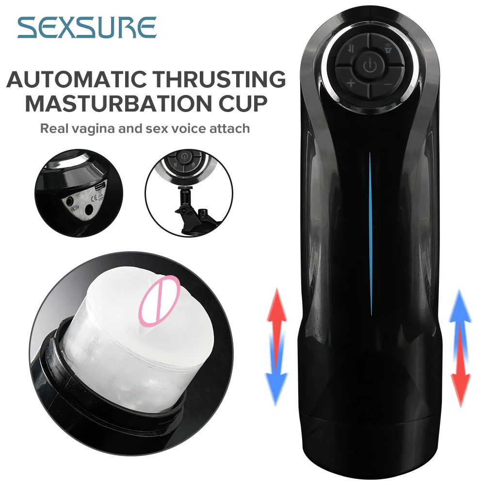 5 Speed Automatic Masturbator Cup With Japanese Moaning Strong Power Pussy Sex Machine For Men Masturbator Male  Rubber Vagina