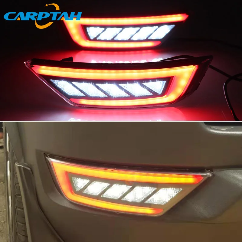 2PCS For Ford EcoSport 2013 - 2018 2019 LED Rear Fog Lamp Car LED Bumper Light Brake Light LED Reverse Light Reflector