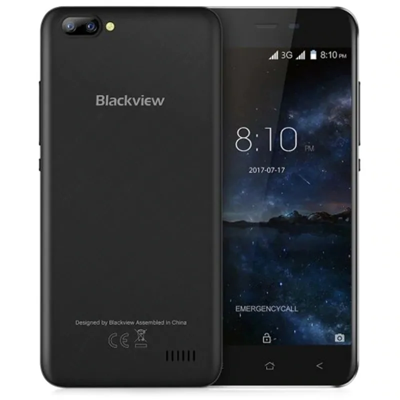 Blackview A7 смартфон с четырёхъядерным процессором MT6580 ОЗУ 1 ГБ ПЗУ 8 Android 7 0 3 камеры 3G
