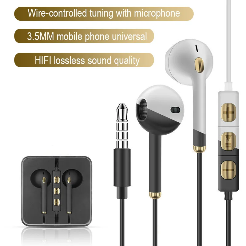 

360-Degree Surround Stereo Earphone Hifi Headset with Microphone Type-C In-Ear Earphones Wired Headset for Iphone/android/huawei