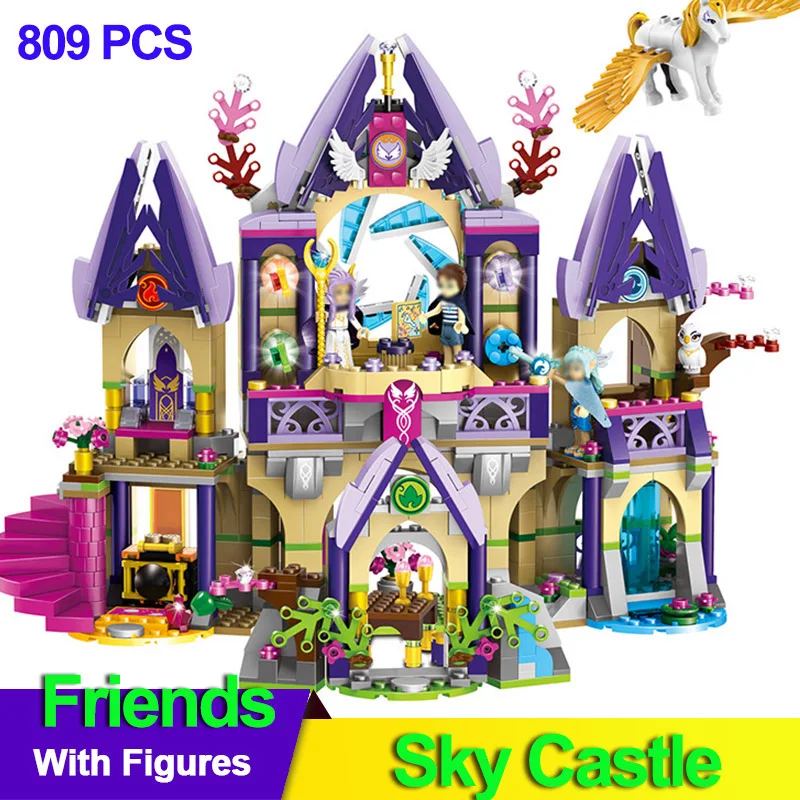809 шт совместимые эльфы друзья 41708 Skyra таинственный Небо замок фигура