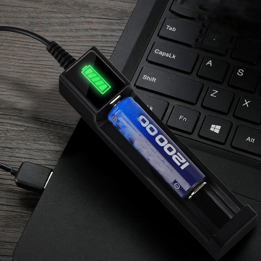 Зарядное устройство для аккумуляторов 18650 USB-адаптер со светодиодной подсветкой