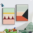 Абстрактные цветные настенные картины художественная Скандинавская Картина на холсте украшение для дома ПЕЧАТЬ Плакаты Декор для гостиной